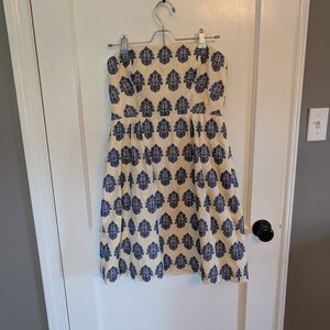 J. Crew Cream Strapless Dress